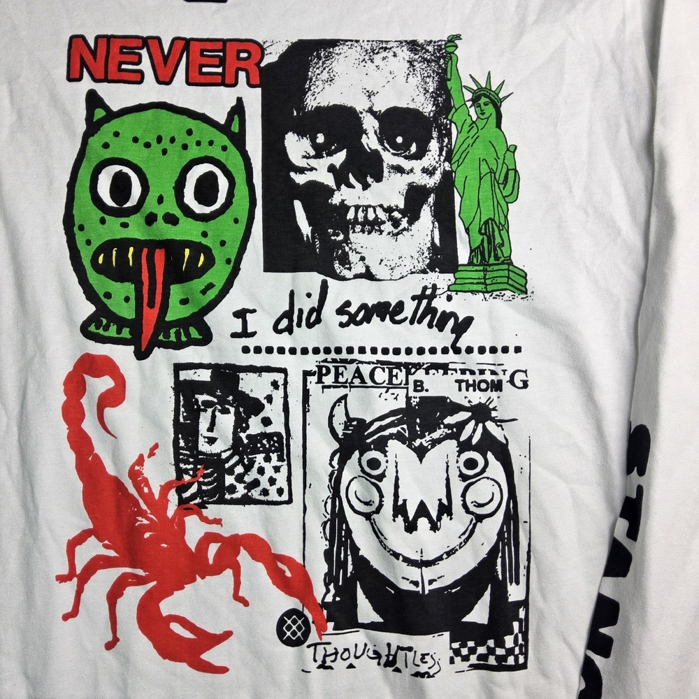Stance I Did Something Graphic Long Sleeve T-Shirt White Men's Size M New NWT...